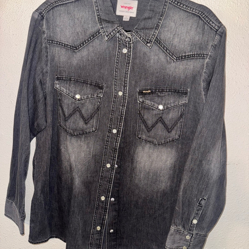 Wrangler Charcoal Denim Shirt